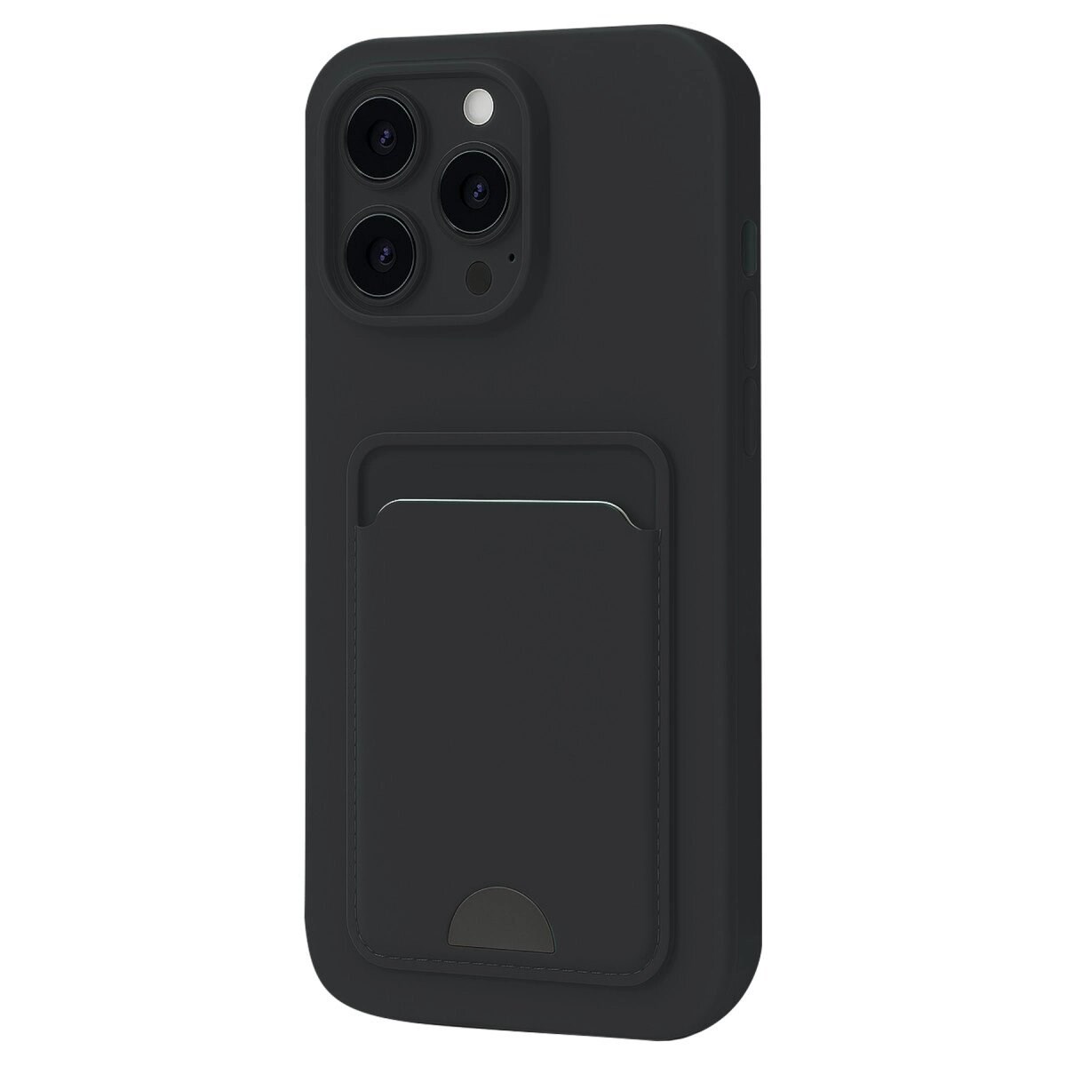 Apple İphone 16 Pro Max Kılıf Kelvin Kartvizitli Silikon - Siyah