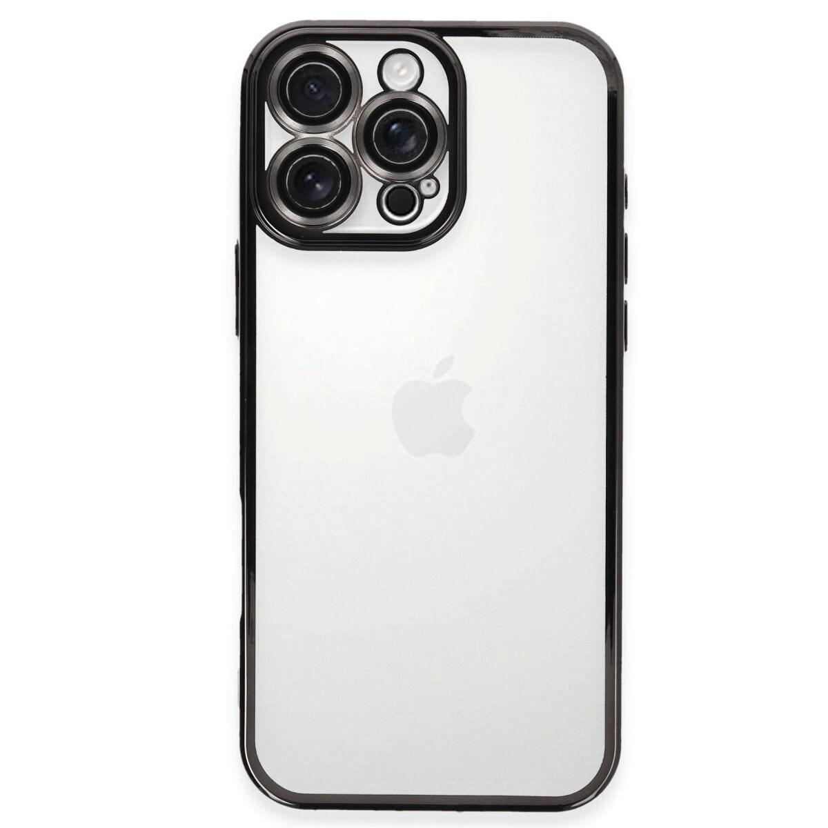 Apple İphone 16 Pro Max Kılıf Razer Lensli Silikon - Siyah