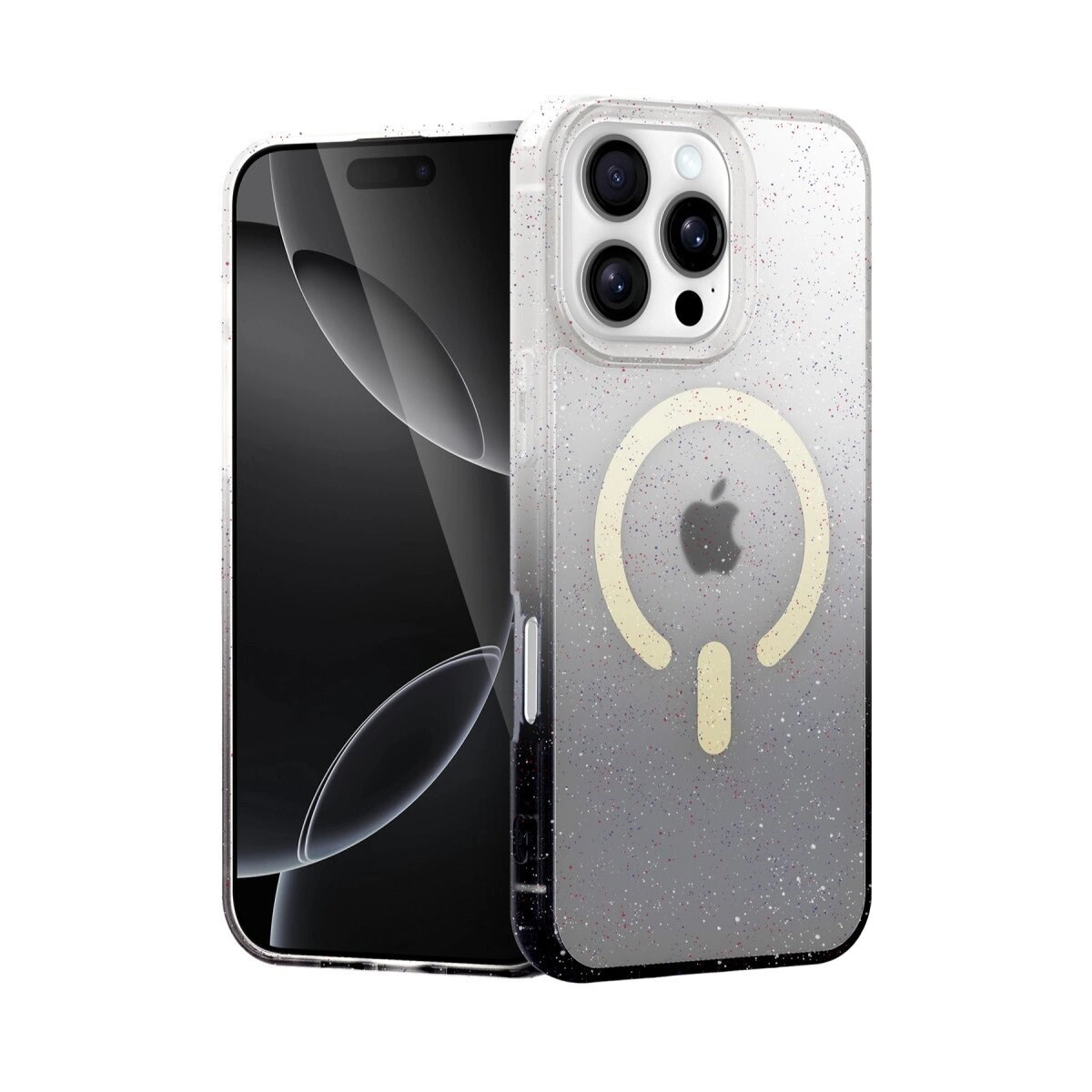 Apple İphone 16 Pro Pummel Shiny Magsafe Kapak - Siyah