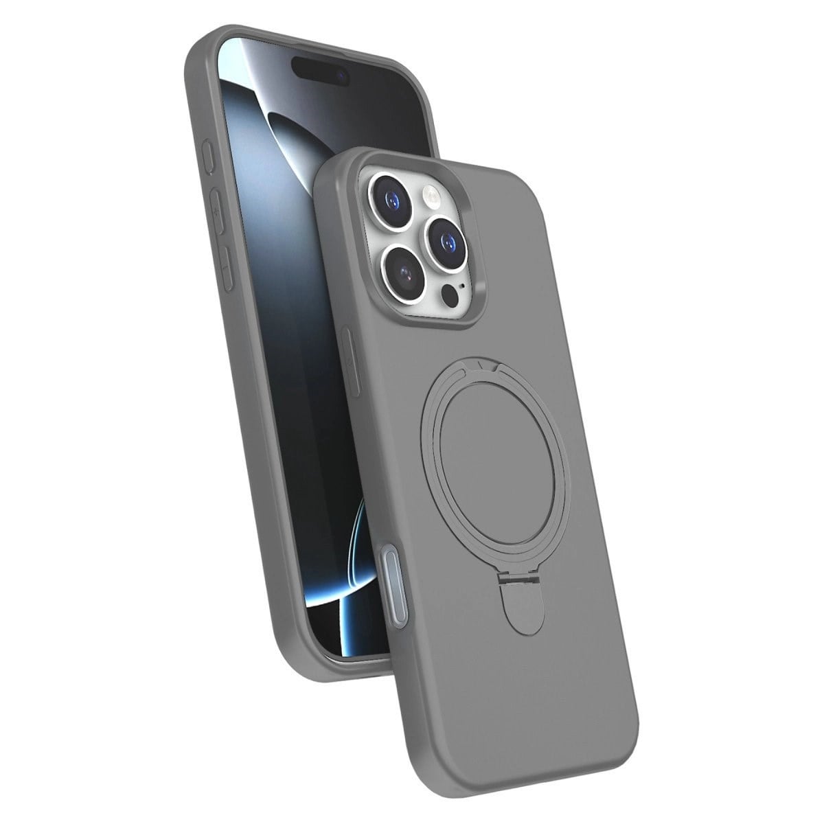 Apple İphone 16 Pro Regal Magsafe Standlı Kapak - Titan Gri