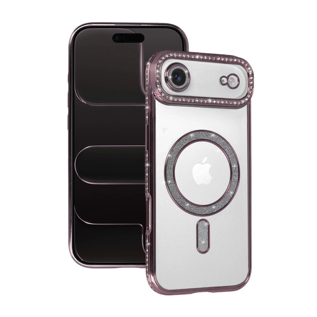 Apple İphone 17 Air Joke Simli Magneticsafe Kılıf - Pembe