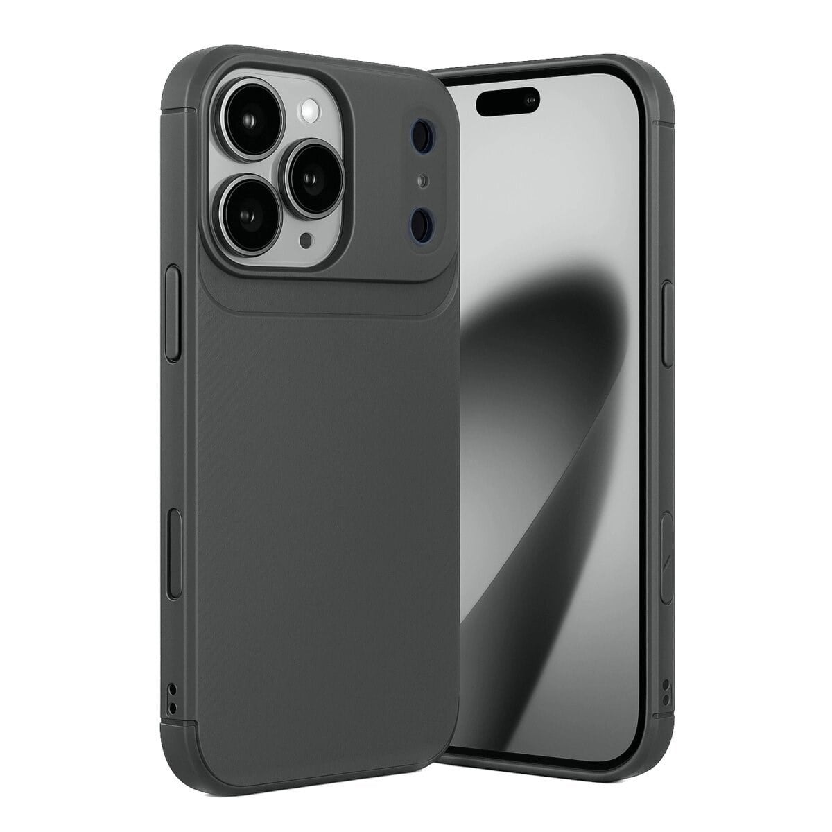 Apple İphone 17 Pro Max Auto Focus Karbon Kapak - Gri