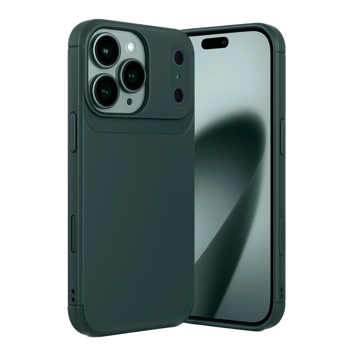 Apple İphone 17 Pro Max Auto Focus Karbon Kapak - Koyu Yeşil