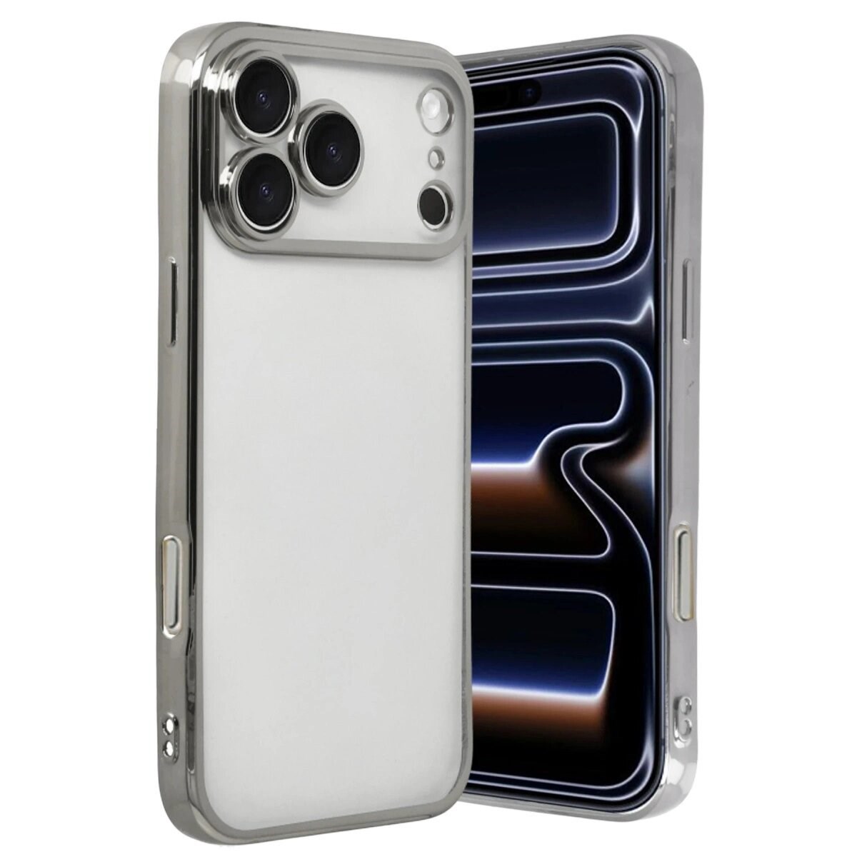 Apple İphone 17 Pro Max Razer Lensli Silikon - Gümüş