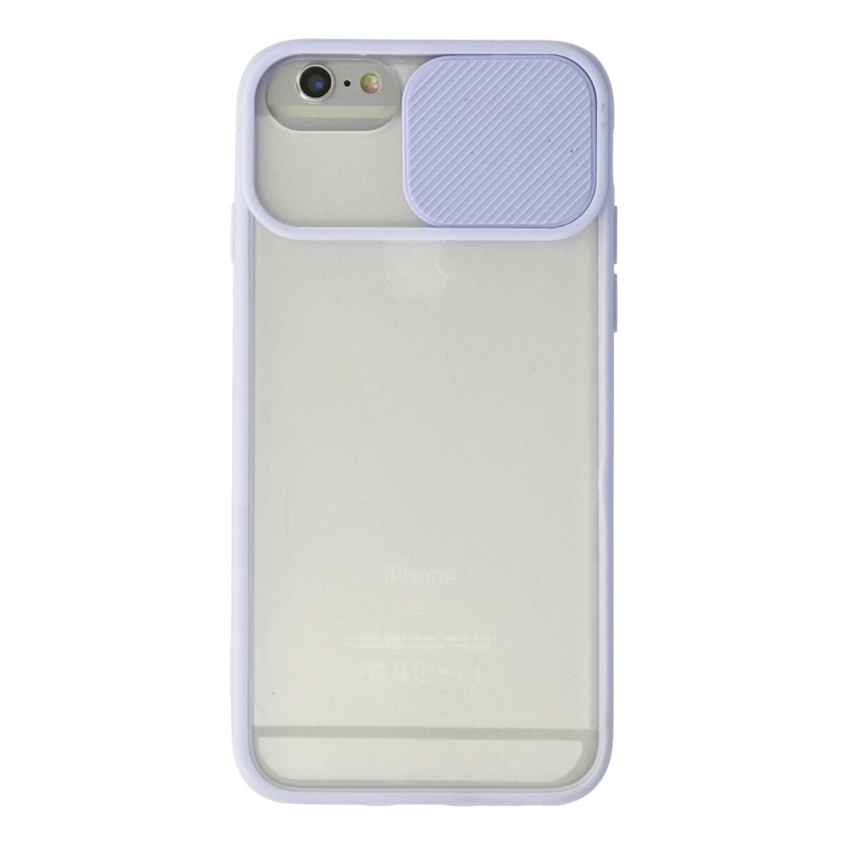 Apple İphone 6 Kılıf Palm Buzlu Kamera Sürgülü Silikon - Lila