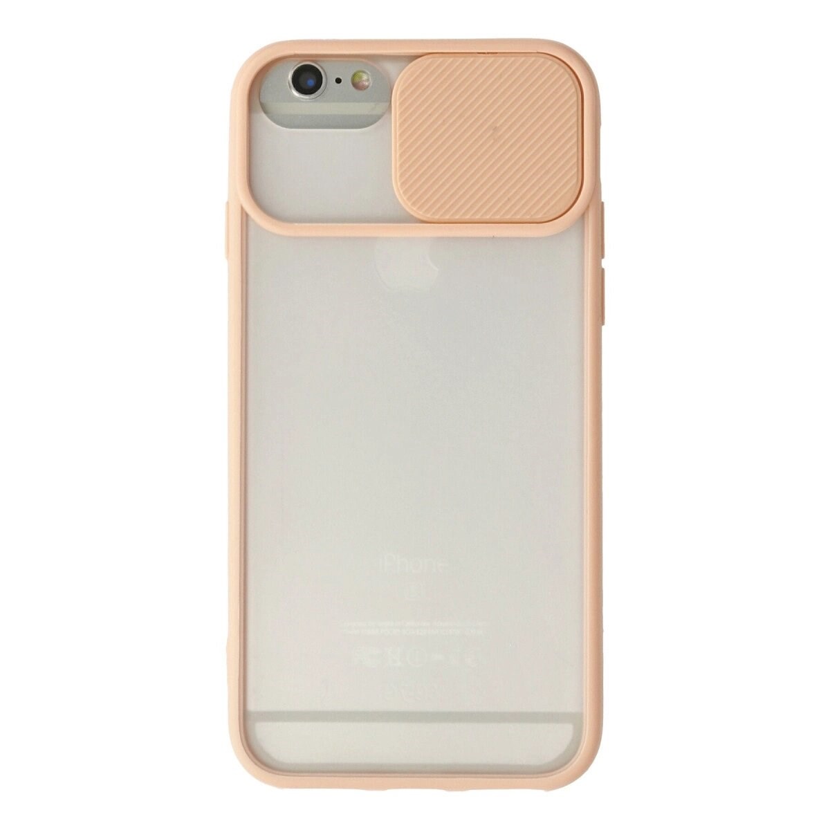 Apple İphone 6 Kılıf Palm Buzlu Kamera Sürgülü Silikon - Pembe