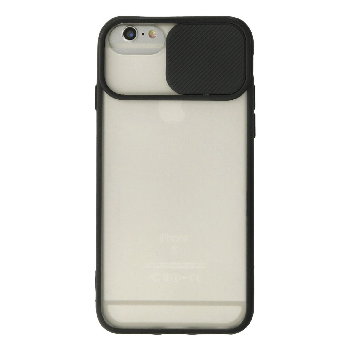 Apple İphone 6 Plus Kılıf Palm Buzlu Kamera Sürgülü Silikon - Siyah