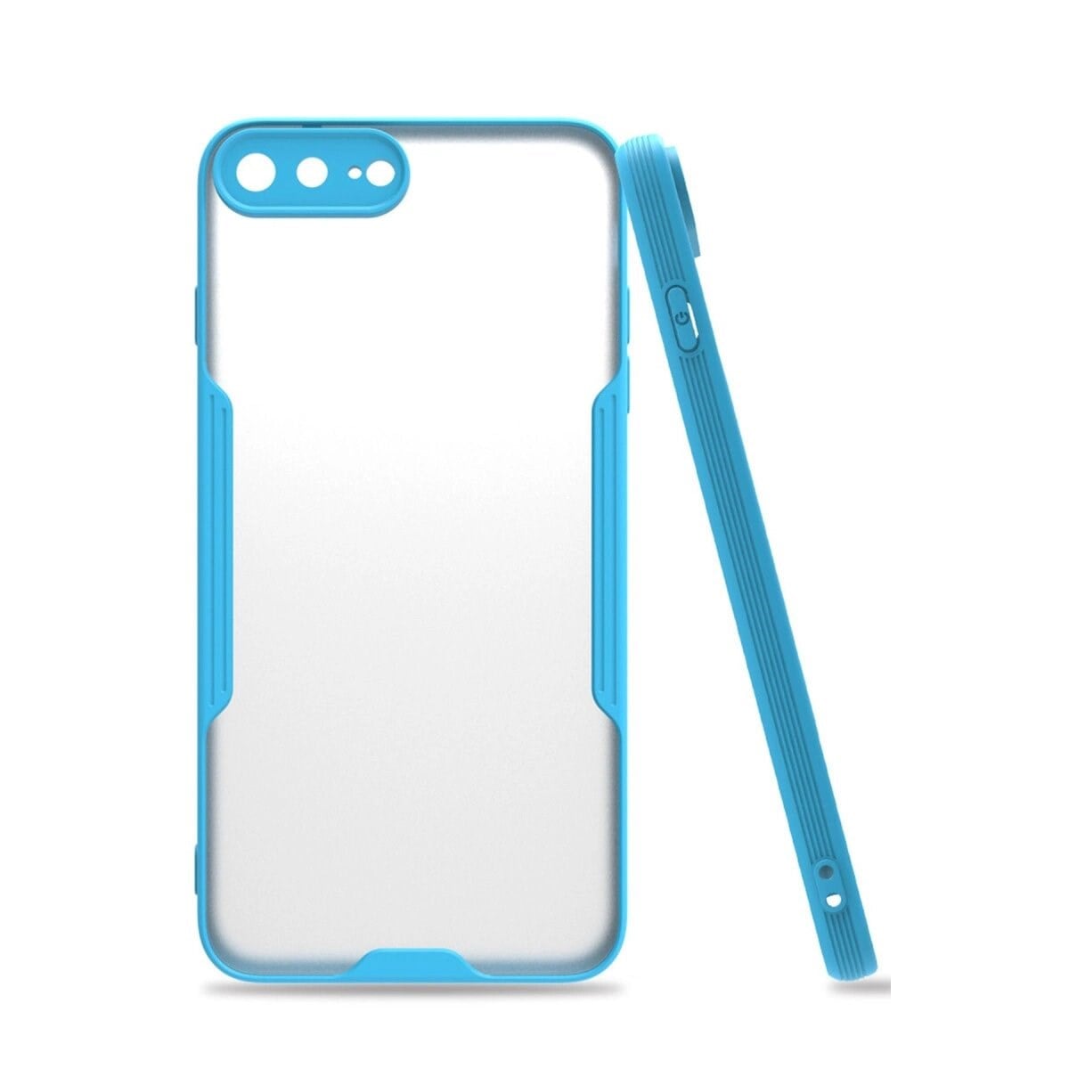 Apple İphone 7 Plus Kılıf Platin Silikon - Mavi