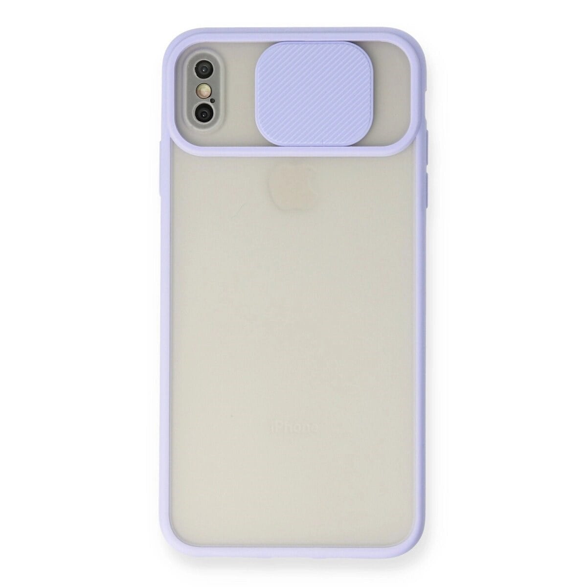 Apple İphone Xs Max Kılıf Palm Buzlu Kamera Sürgülü Silikon - Lila