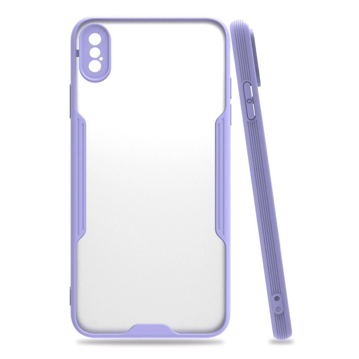 Apple İphone Xs Max Kılıf Platin Silikon - Lila