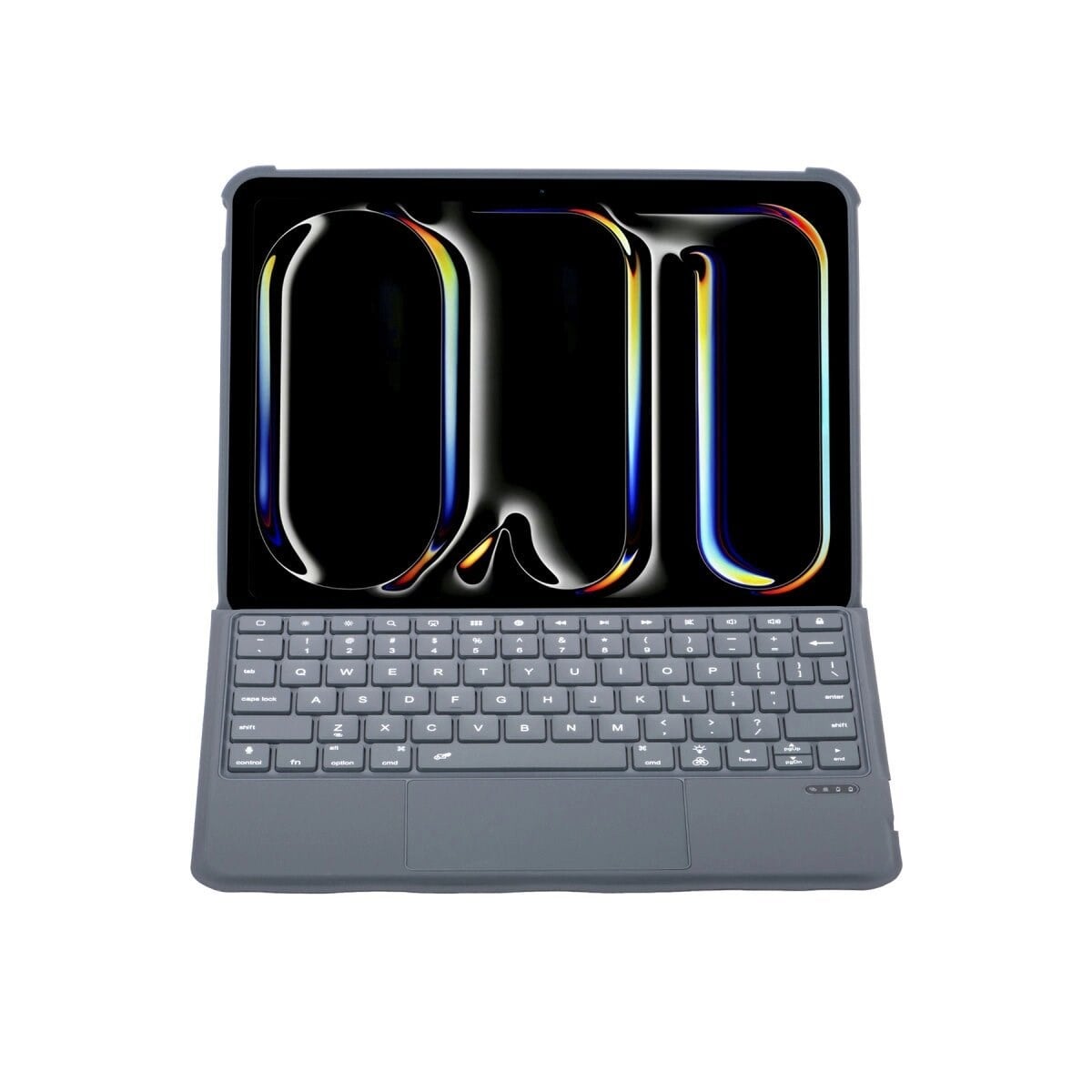 Apple T5504d İpad Pro 11 (2024) Kılıf Palermo Ledli Klavyeli Standlı Tablet Kılıfı - Siyah