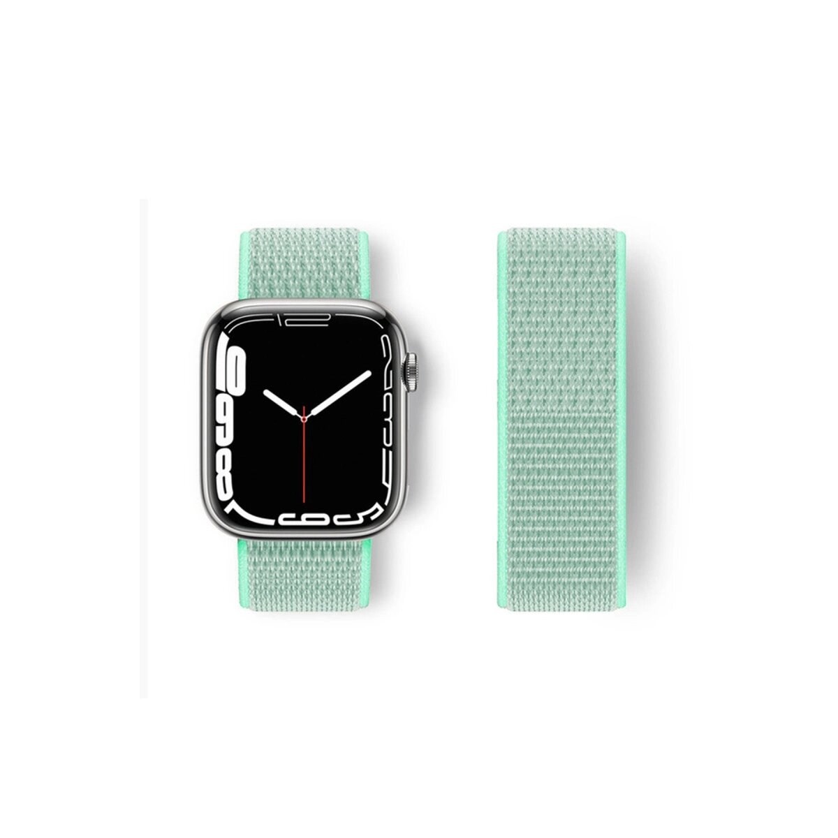 Apple Watch 38mm Hasırlı Cırtcırtlı Kordon (saat Değildir) - Turkuaz