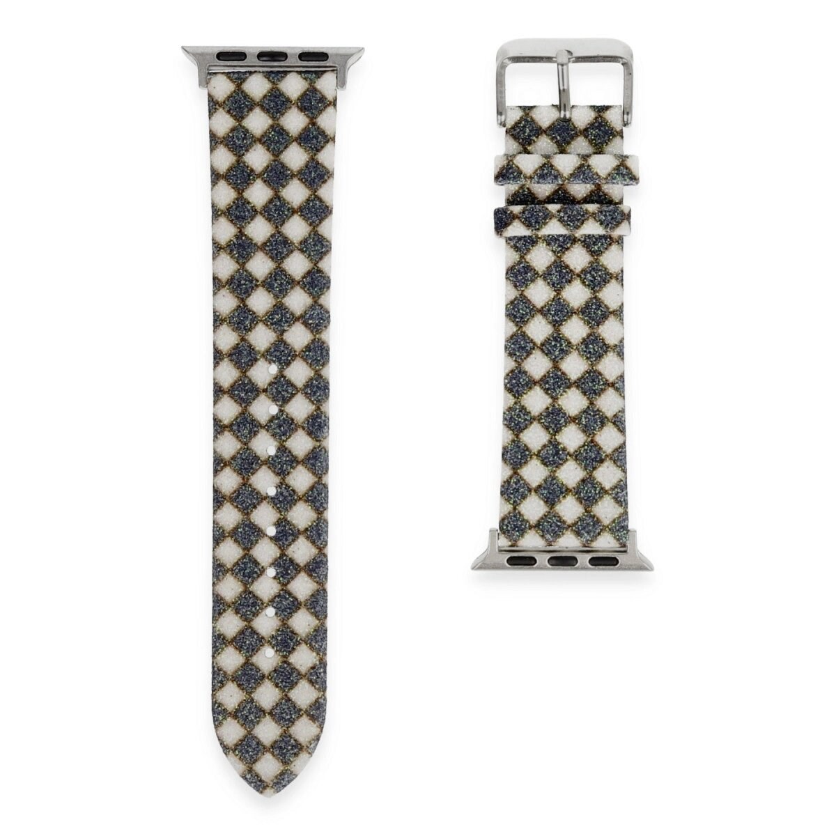 Apple Watch 38mm Karo Motif Kordon (saat Değildir) - Siyah