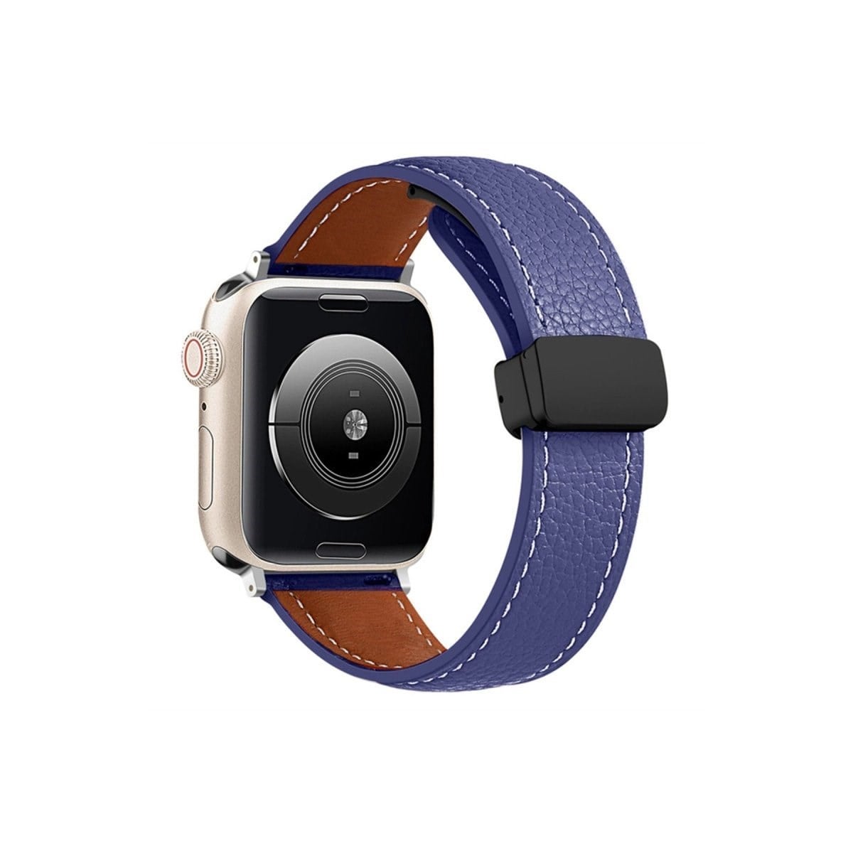 Apple Watch 38mm Kr414 Daks Deri Kordon - Lacivert