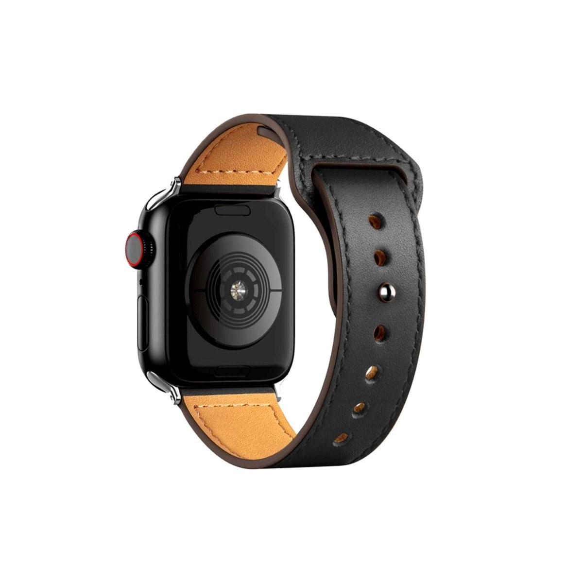 Apple Watch 38mm Kr415 Luaz Deri Kordon - Siyah
