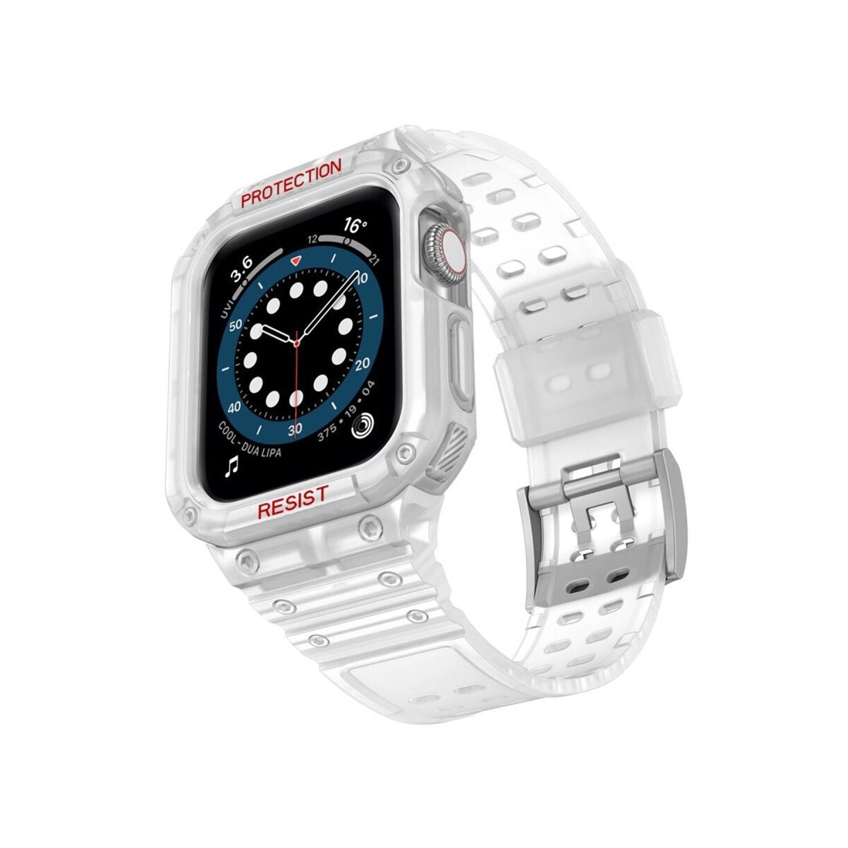 Apple Watch 42mm Kr401 Silikon Kordon (saat Değildir) - Şeffaf