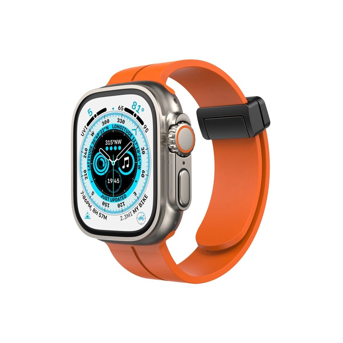 Apple Watch 42mm Kr412 Elegance Stylısh Kordon - Turuncu