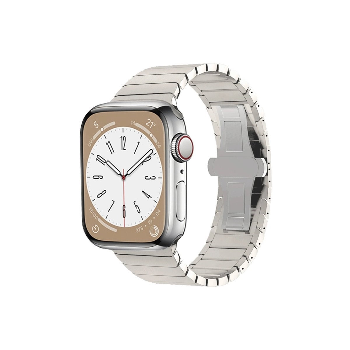 Apple Watch 42mm Kr413 Fine Steel Kordon - Yıldız Işığı