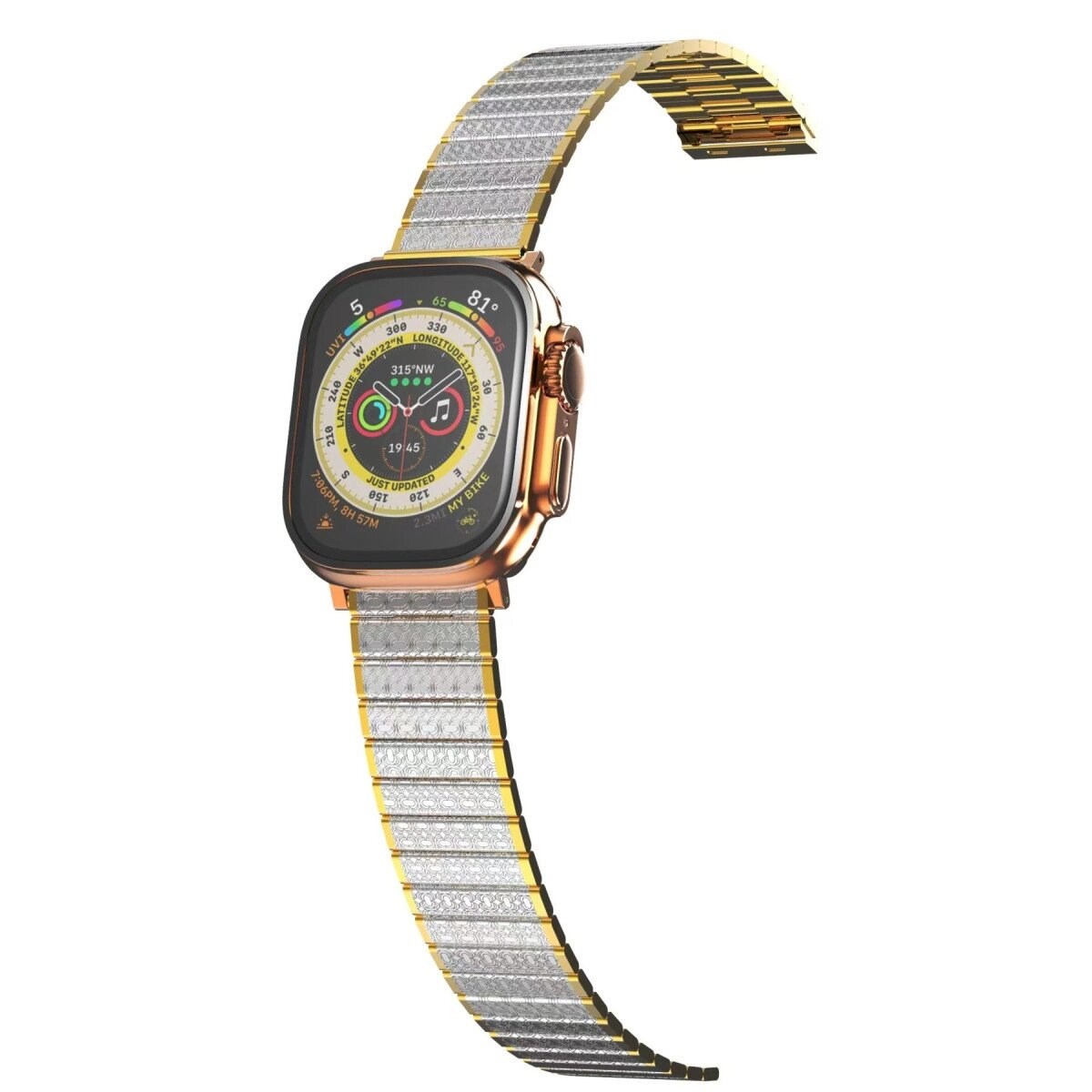 Apple Watch 42mm Made Metal Kordon (saat Değildir) - Gümüş-gold