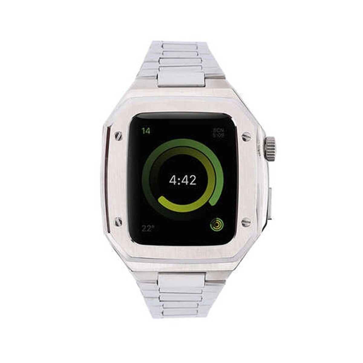 Apple Watch 44mm Metal Petek Kasalı Kordon (saat Değildir) - Gümüş