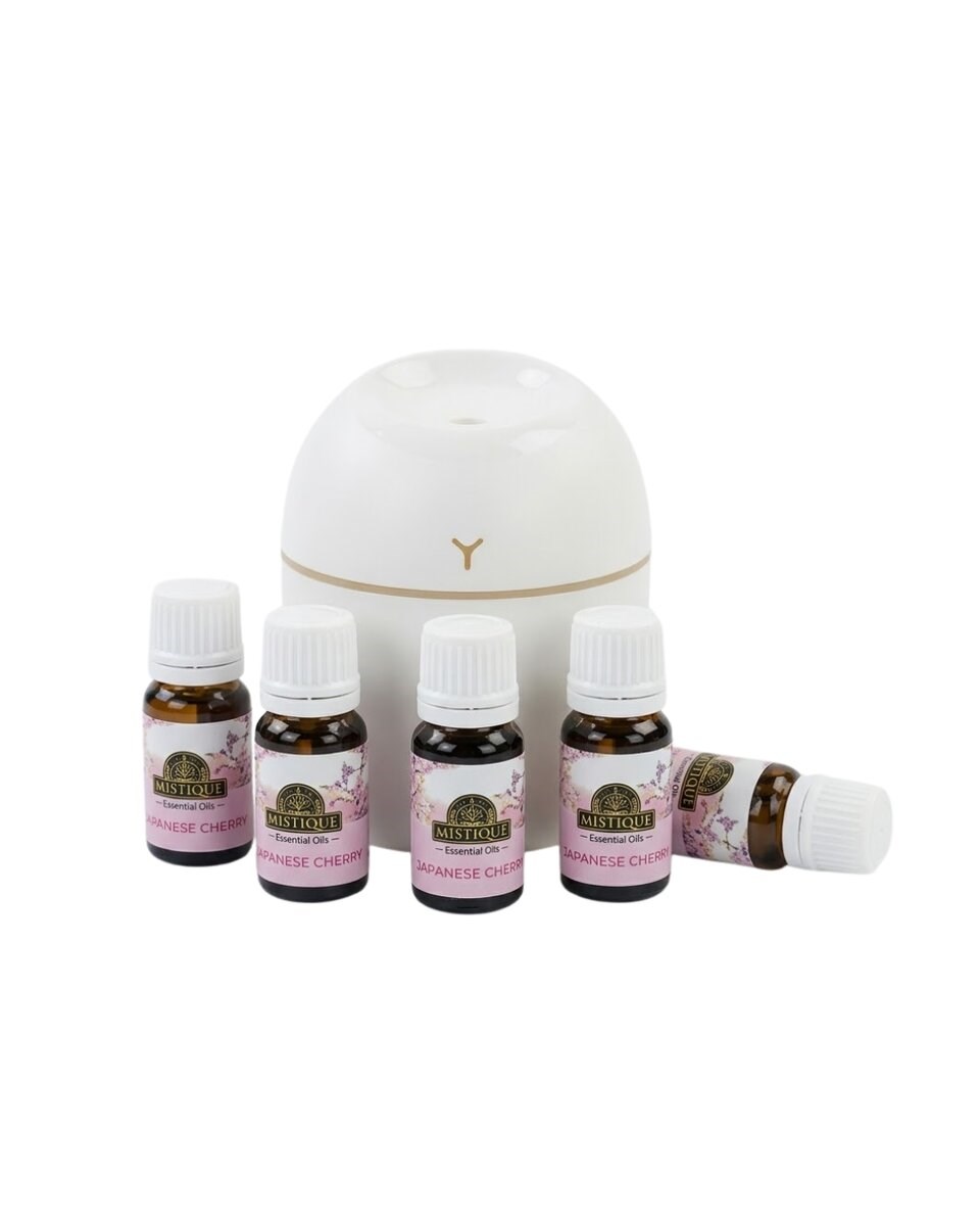 Aromaterapi Özellikli Mini Hava Nemlendirici 5 Esans Hediyeli LED Işıklı Difüzör