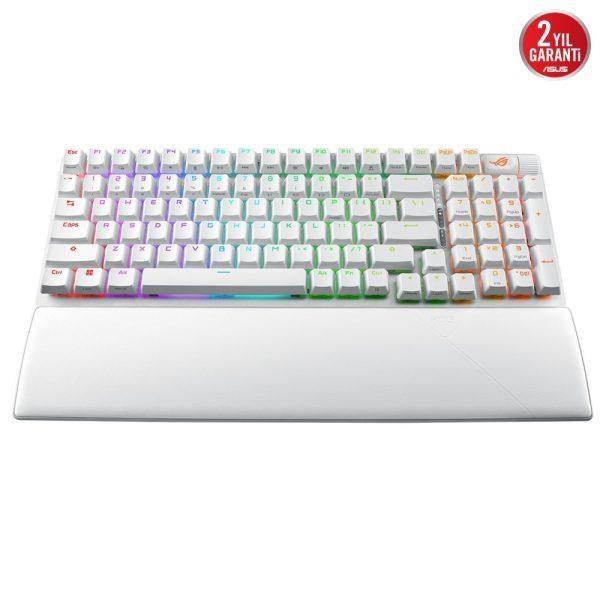 ASUS ROG STRIX SCOPE II 96 NX SNOW KABLOSUZ RGB GAMING KLAVYE ENG BEYAZ
