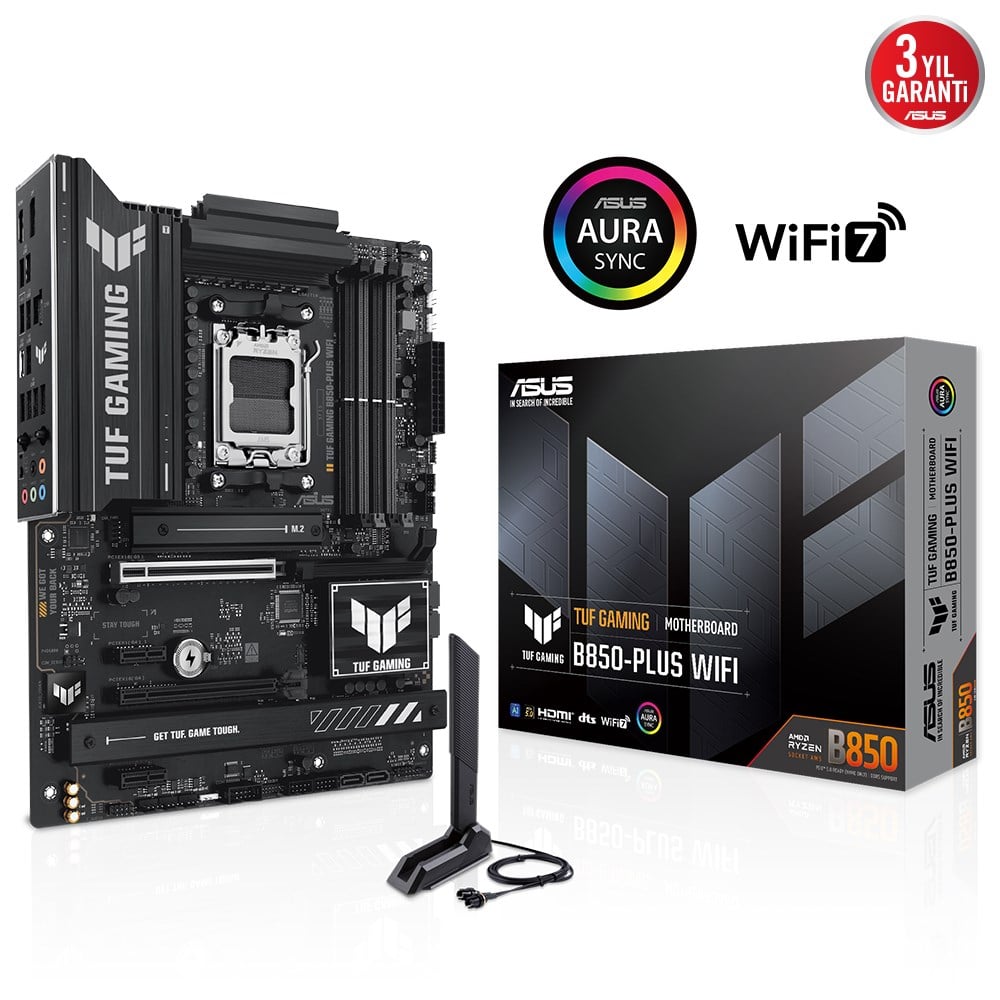 ASUS TUF GAMING B850-PLUS WIFI7 DDR5 HDMI DP PCIE 5.0 AM5 ATX
