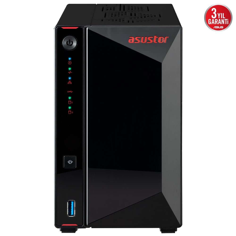 ASUSTOR AS5402T CELERON N5105 4 GB RAM- 2-diskli Nas Server (Disksiz)
