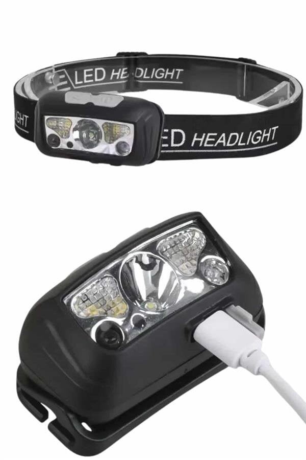 Ayarlanabilir Kafa Lambası Type-C Şarjlı Kompakt Kamp Lambası