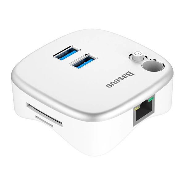 Baseus Çok Fonsiyonlu Notebook Adaptörü Hub Dual USB 3.0 RJ45 TF/SD-(1903)