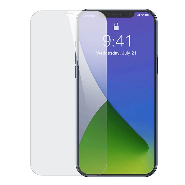 Baseus İPhone 12 Mini 5.4 0.3mm Ful Tempered Cam Ekran Koruyucu 2 Adet Set-(1903)