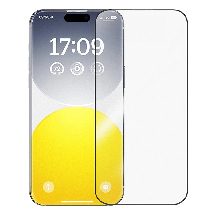 Baseus iPhone 15 Plus HD Tempered Full Koruma Cam Ekran Koruyucu-(1903)