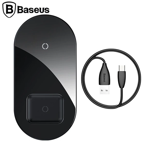 Baseus Simple 2in1 Kablosuz Wireless Şarj 18W iPhones+iPods-(1903)