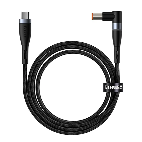 Baseus Zinc Manyetik Type-C to DC Round (79x55mm) Lenovo Laptop Şarj Kablosu 100W 2m-(1903)