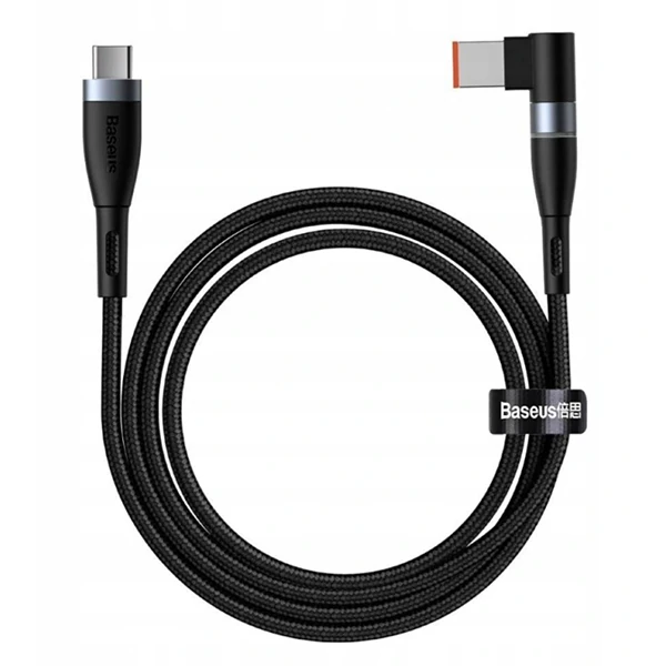 Baseus Zinc Manyetik Type-C to DC Square Portu Lenovo Laptop Şarj Kablosu 100W 2m-(1903)