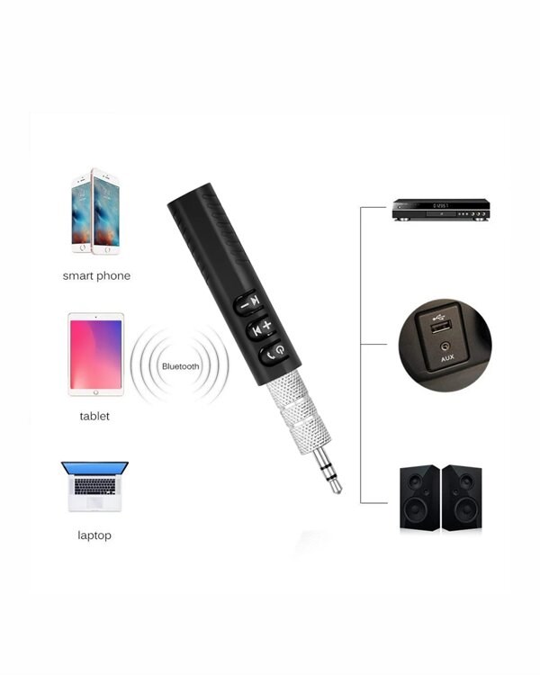 Bluetooth 4.1 Ses Alıcısı | 3.5mm Girişli Hoparlör & Kulaklıklar İçin Kablosuz Dönüştürücü