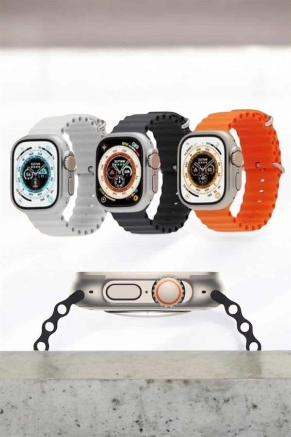 Bluetooth Bağlantılı 49MM Dokunmatik Akıllı Saat Sağlık ve Spor Takip Özellikli