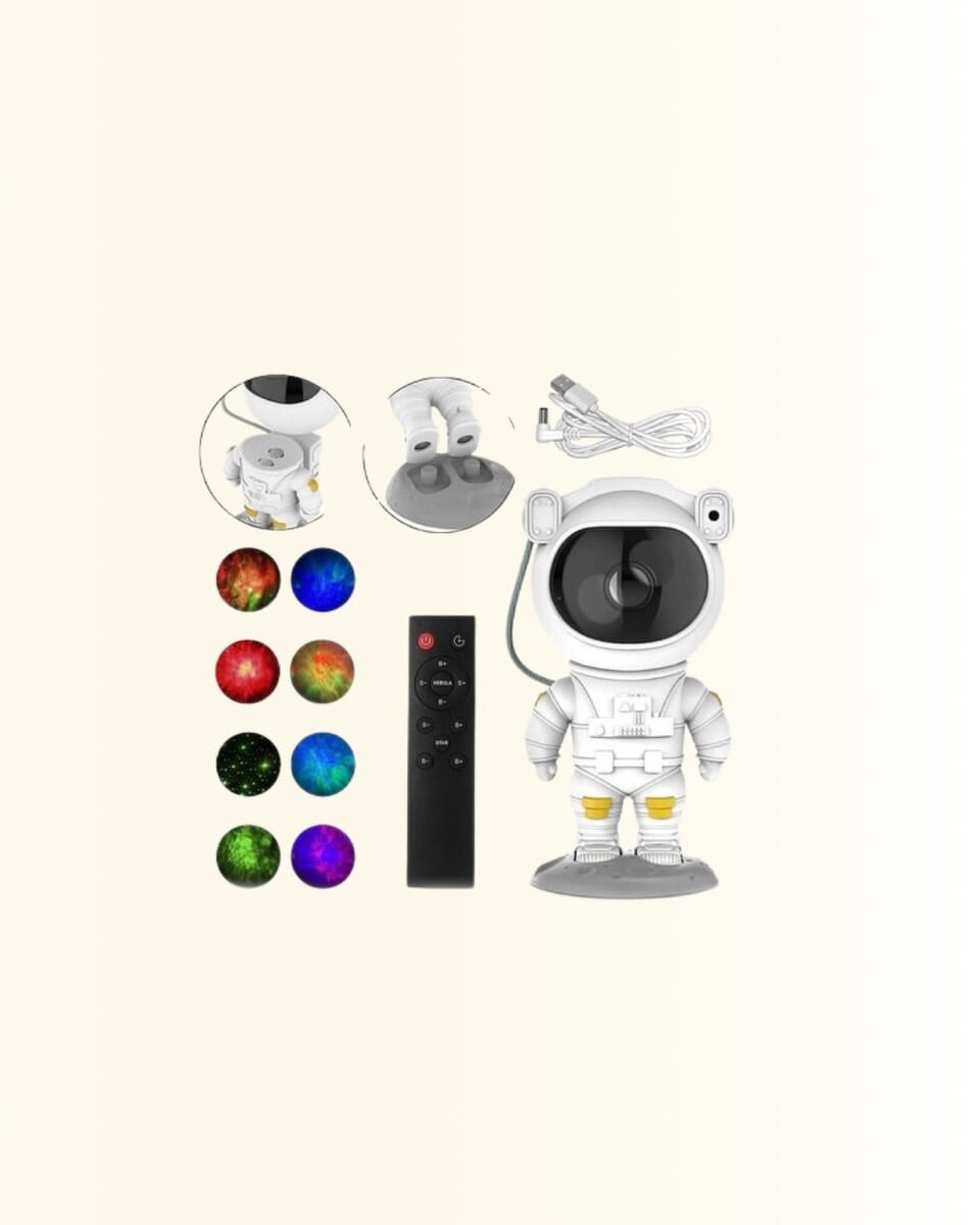 Bluetooth ve Dahili Ses Özellikli Astronot Projeksiyon Lambası