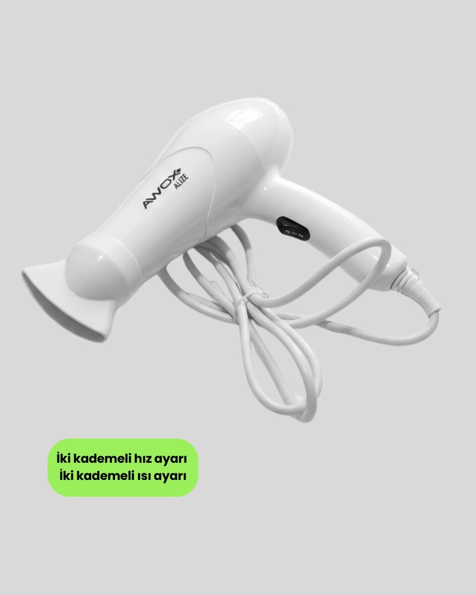 Çift Isı ve Hız Ayarlı Katlanabilir Saç Kurutma Makinesi