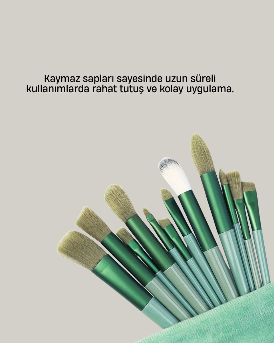 Cilt Dostu Profesyonel Makyaj Fırça Seti Pudra ve Fondöten İçin Uygun