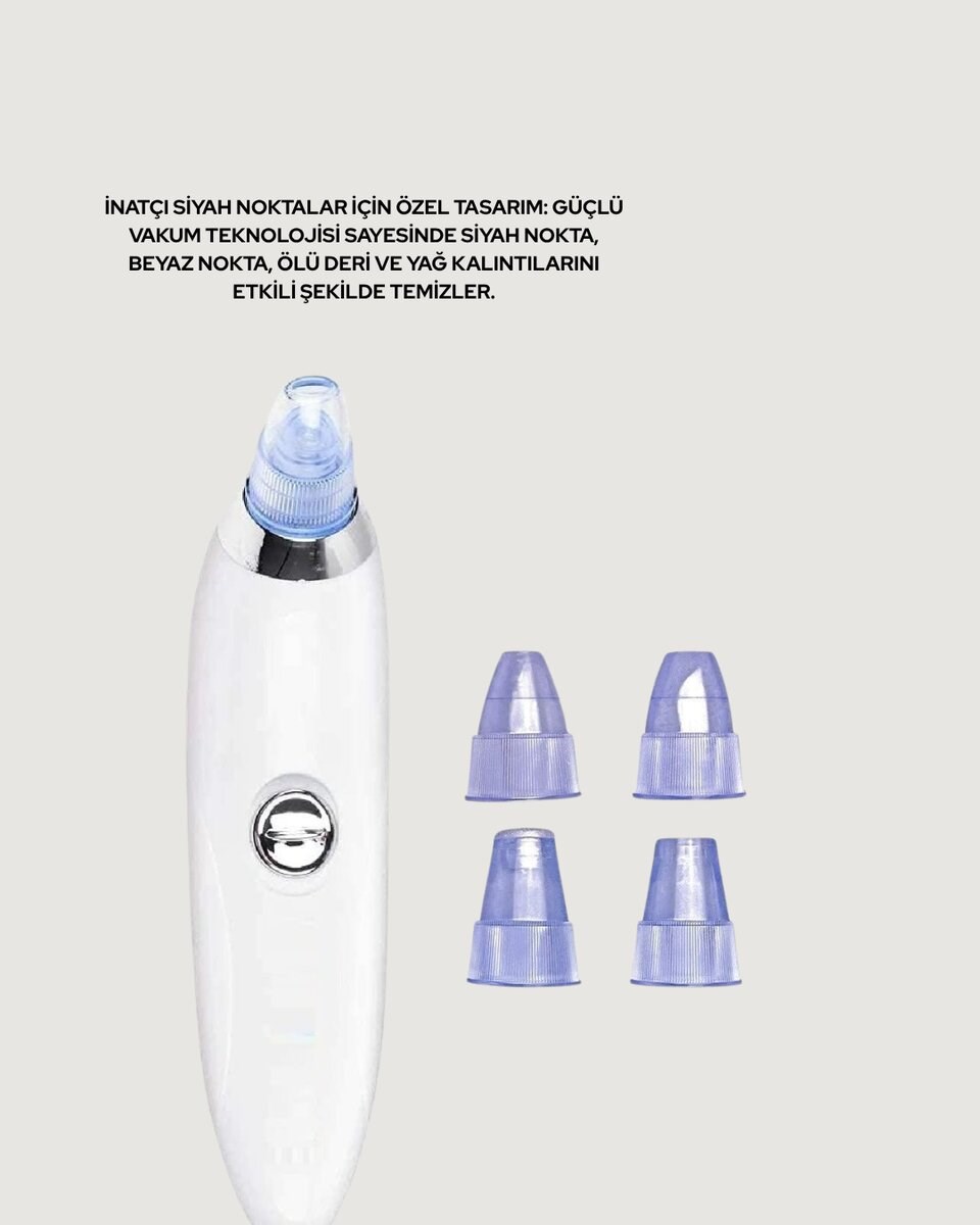 Cilt Dostu Vakumlu Siyah Nokta Temizleyici – Siyah Nokta, Yağ ve Makyaj Kalıntılarına Karşı
