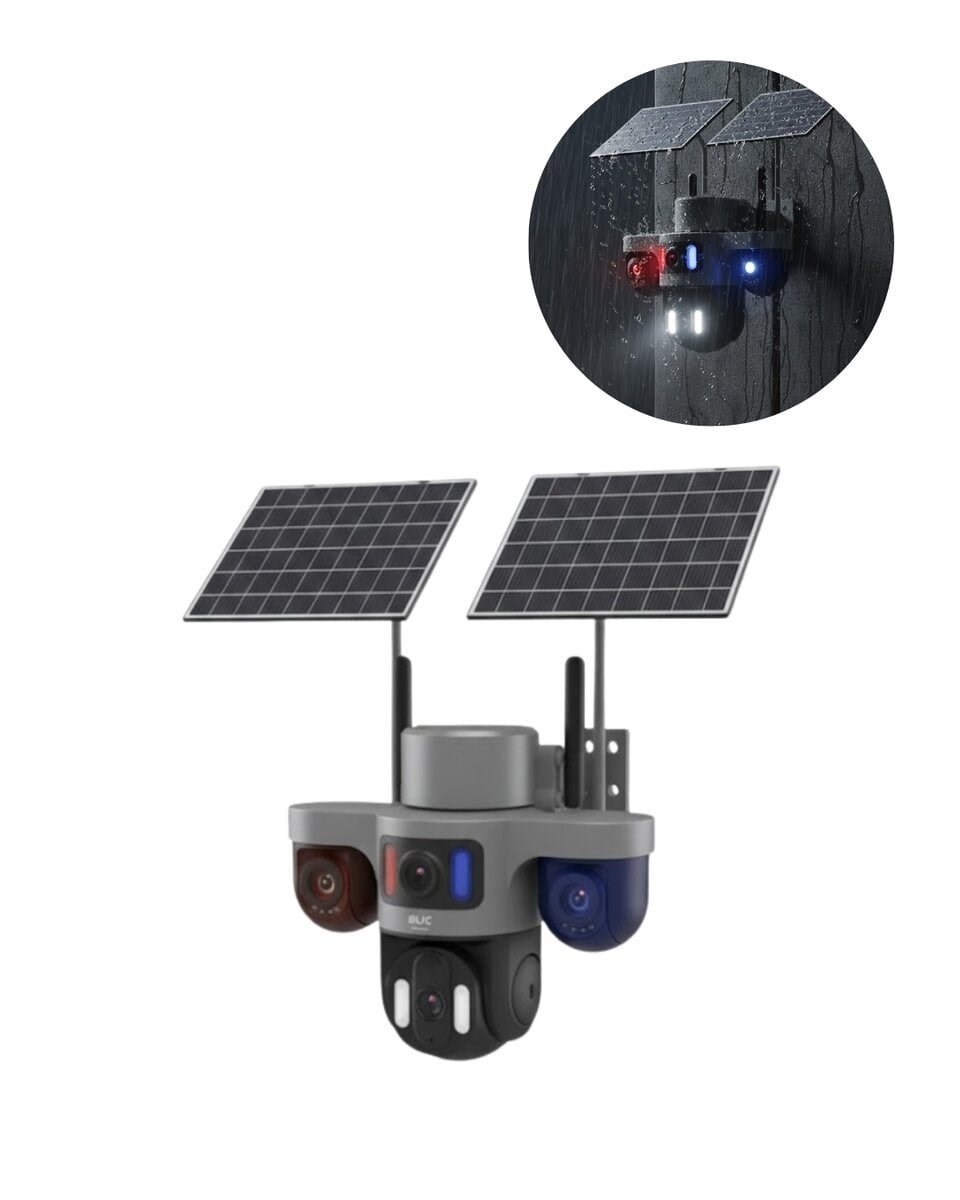 Çoklu Lensli 9MP Solar Güvenlik Kamerası 4G SIM Kart Destekli