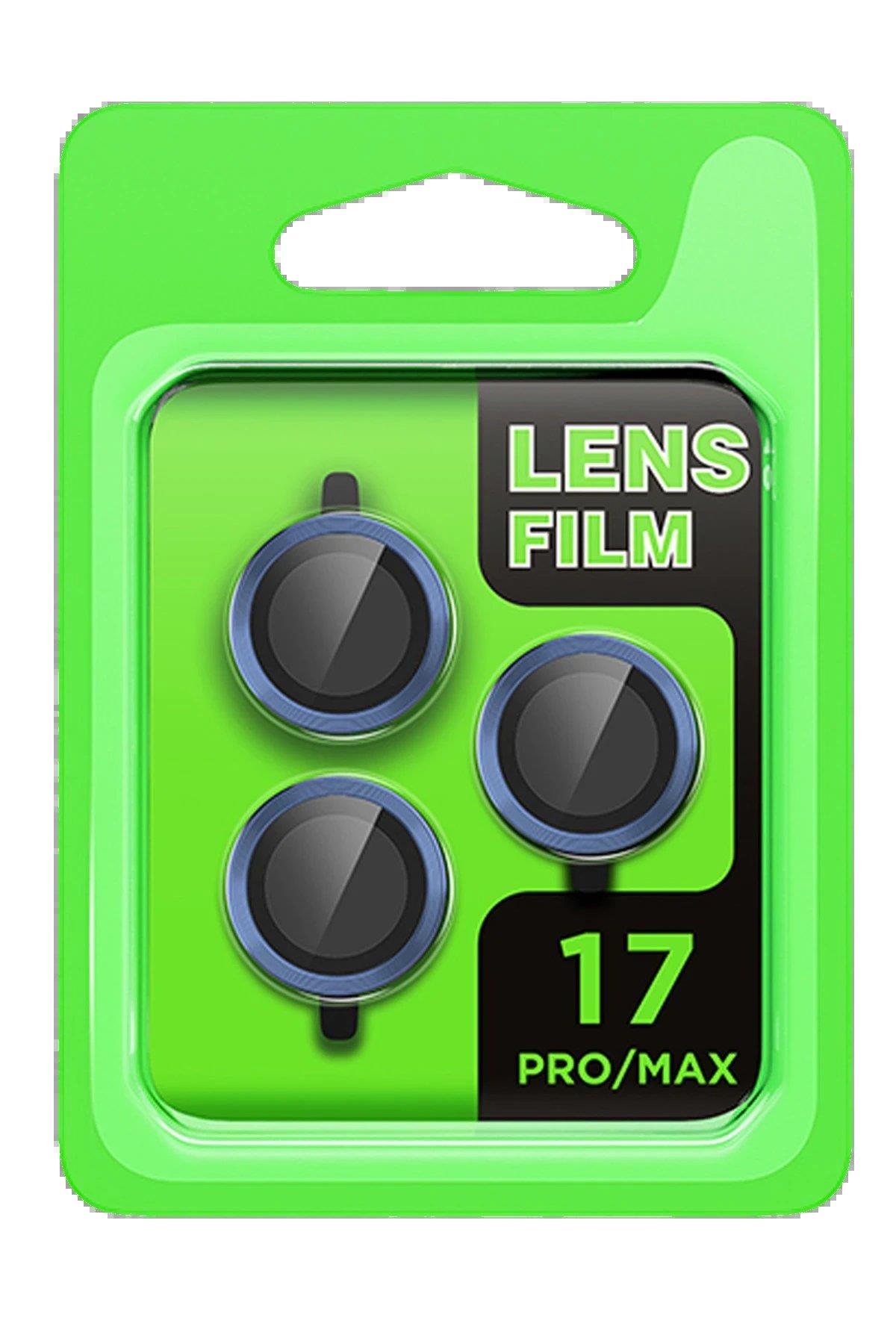 CPT05 Apple iPhone 17 Pro Raze Metal Kamera Lens - Koyu Mavi