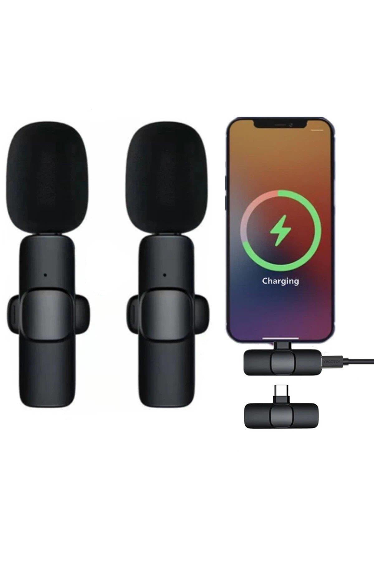 CPT05 K9 Type-C Uyumlu Mikrofon - Siyah