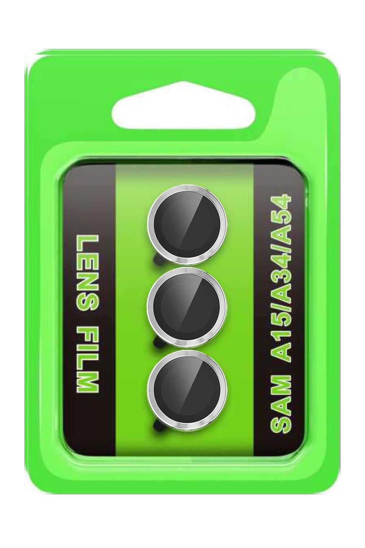 CPT05 Samsung Galaxy A15 4G Raze Metal Kamera Lens - Gümüş