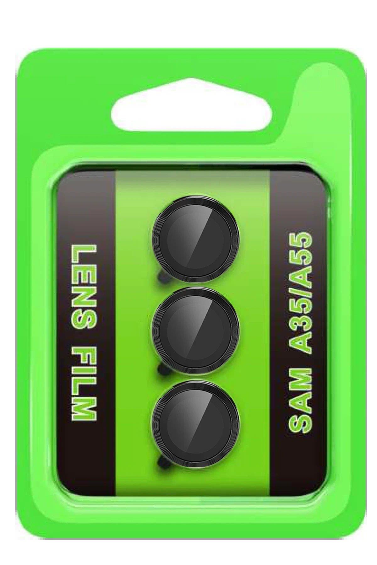 CPT05 Samsung Galaxy A35 5G Raze Metal Kamera Lens - Siyah