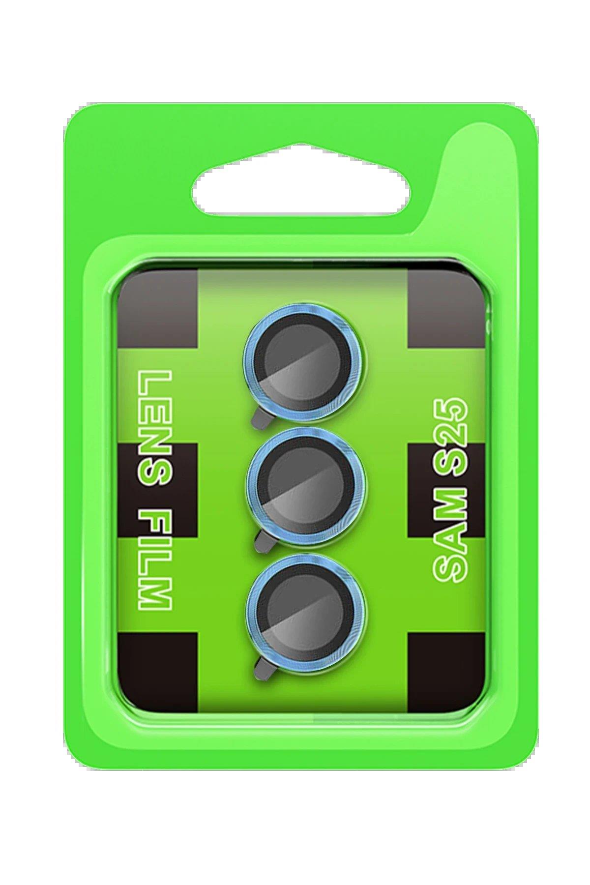 CPT05 Samsung Galaxy S25 Raze Metal Kamera Lens - Mavi