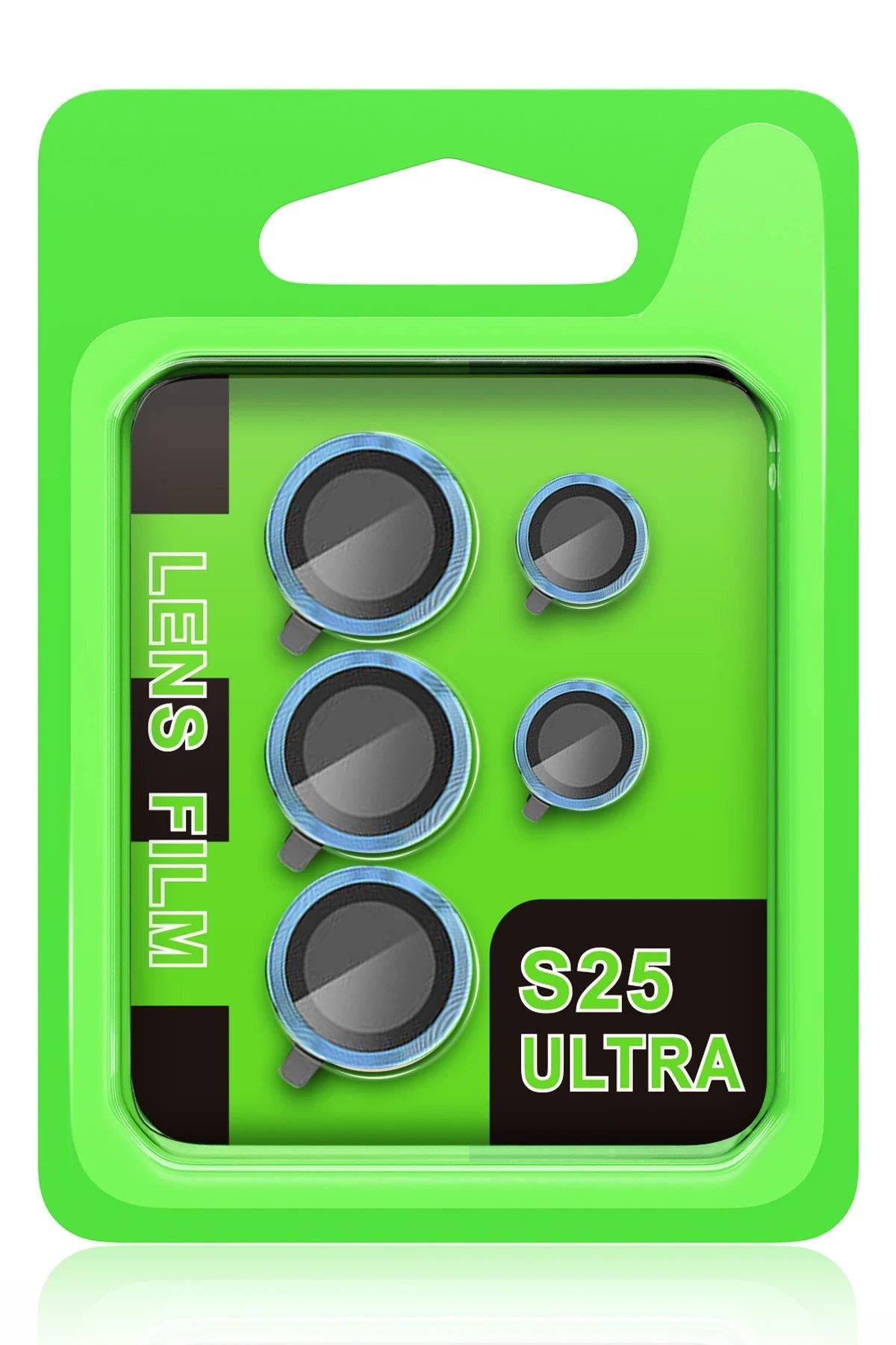 CPT05 Samsung Galaxy S25 Ultra Raze Metal Kamera Lens - Mavi