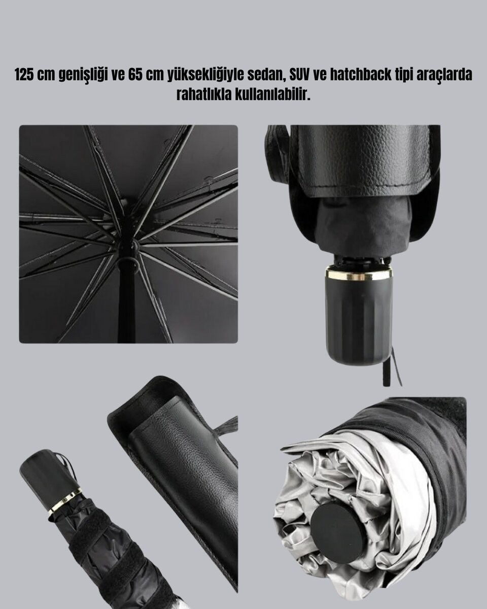 Dayanıklı UPE Alaşımlı Şemsiye Tipi Araç Güneşliği - Kolay Katlanır
