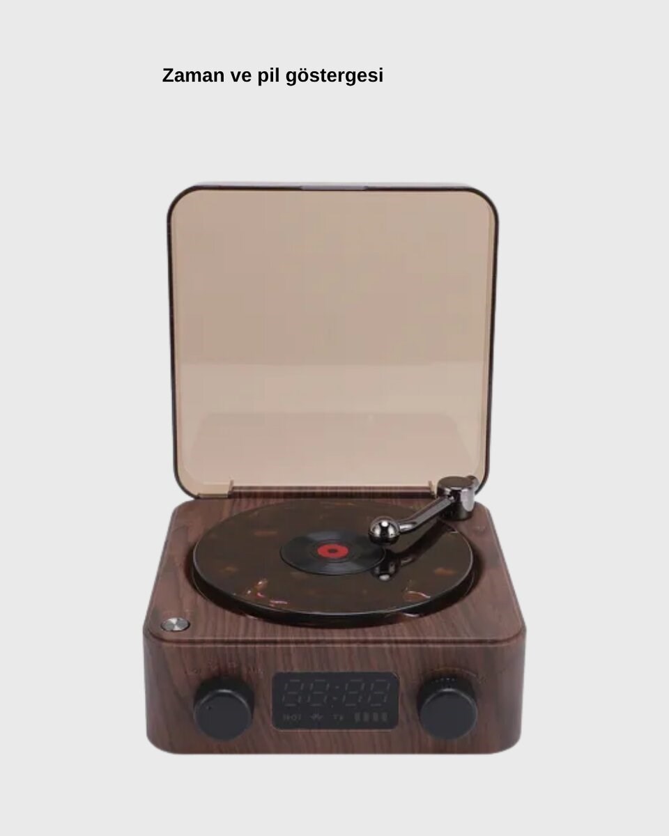 Dekoratif Gece Işığı Bluetooth Hoparlör Dijital Saat Çok Yönlü Sesli Aydınlatma